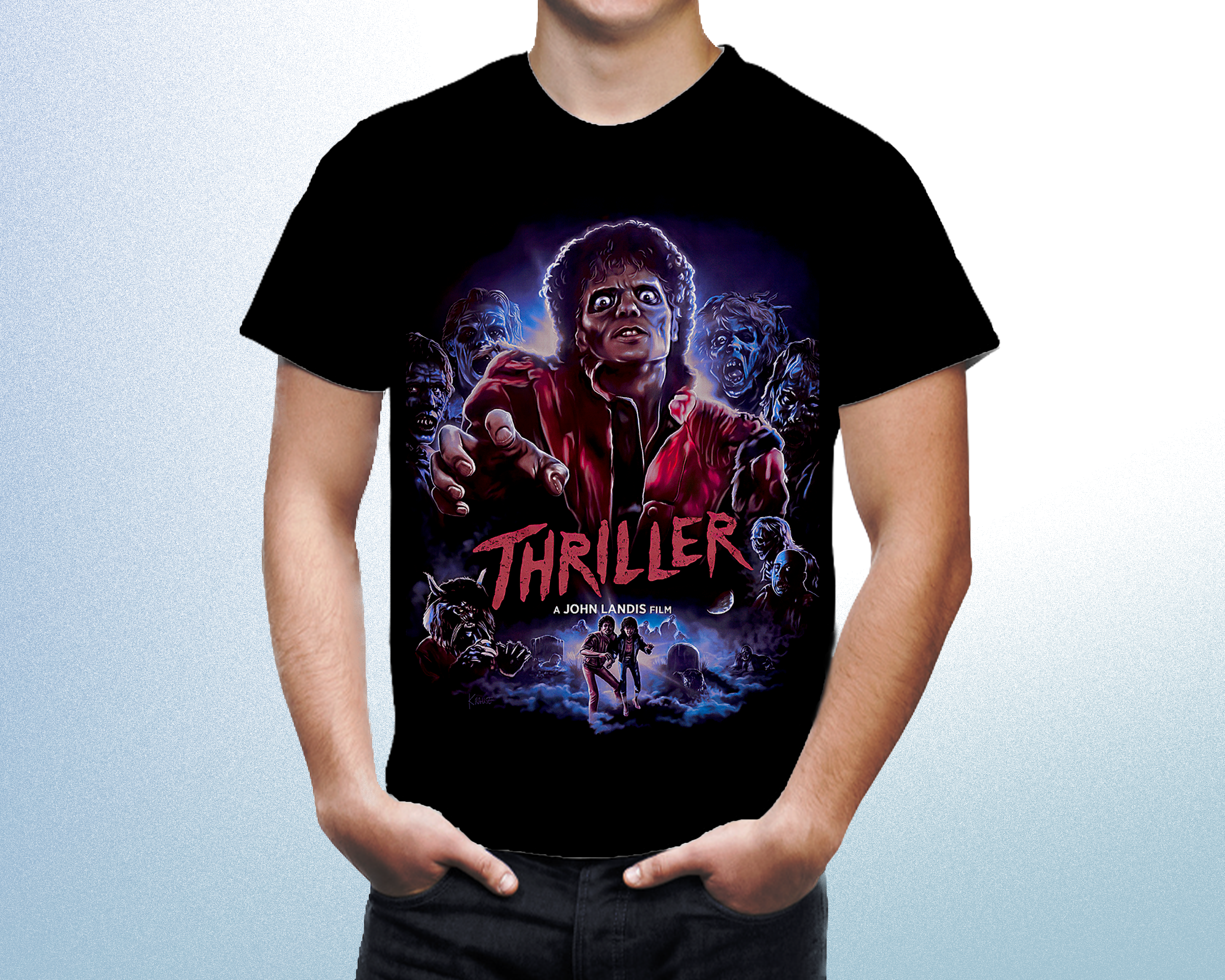 Michael Jackson Thriller - Custom Printed T-shirt 